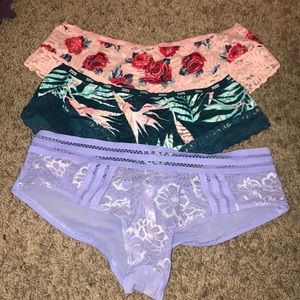 3 Victoria’s Secret pink panties cheeksters